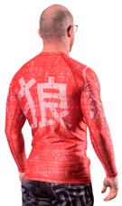 Okami wolf skull Rashguard - red